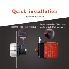 10A Metallschalter IP65 Flachkopf-Taster für Steuerbox