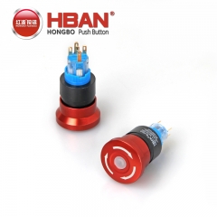 22mm HBS1-APY emergency stop button with light