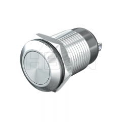 Waterproof and vandproof flat head 10mm metal button switch
