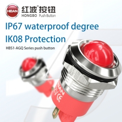 Waterproof IP67 Metal Signal Lamp with 8mm Mounting Hole Durable Reliable Illumination.