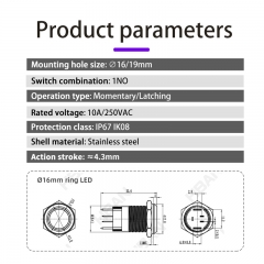 Interruptores de alta amperagem de 16 mm habilmente trabalhados - direto do fabricante