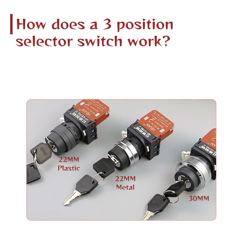 How does a 3 position selector switch work?