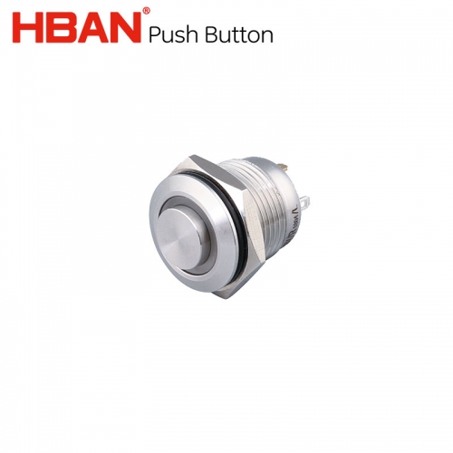 push button on off 16mm high head ring led 12v 5a press switches HBAN factory