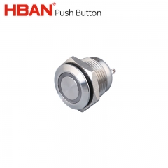 Momentary contact button 16mm one normally open ring led ip65 3a switches