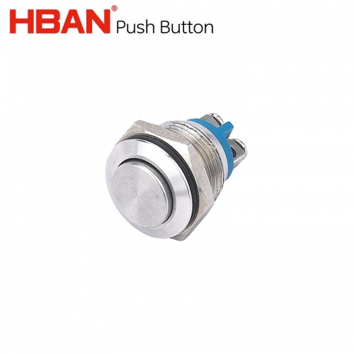 16mm momentary push button high head one normally open switches 2 screw terminal ip65