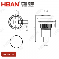 HBAN-Kunststoff-Anzeigeleuchten, 12 mm, rot, grün, blau, weiß, LED, 2 Pins, Einsatzklemme, Signallampe