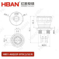 HBAN-Kunststoff-Anzeigeleuchten, 12 mm, rot, grün, blau, weiß, LED, 2 Pins, Einsatzklemme, Signallampe
