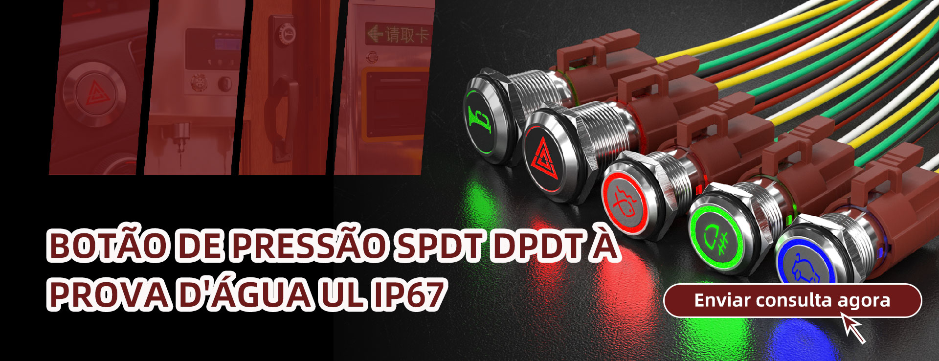 UL interruptores de botão de metal