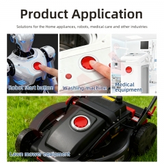 HBAN pulsador interruptor de encendido y apagado 120v carcasa blanca de plástico 22mm ip65 cabeza redonda láser personalizado