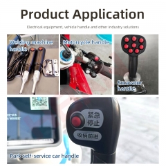 plastic push button switches 12mm ip68 3A 250V domed head momentary pushbutton with wires for Handle robot equipment