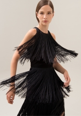 Women Sleeveless fringes Dress