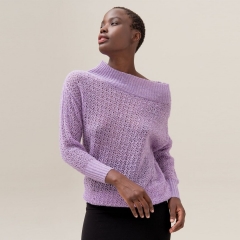 Women knitwear wide fit with boat neckline