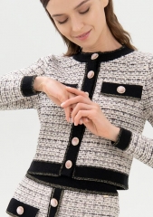 Women's Cardigan Mini Skirt Sweater