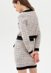 Women's Cardigan Mini Skirt Sweater