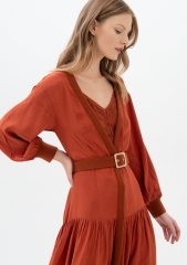 Women Cardigan ECOVERO™ fabric woven dress