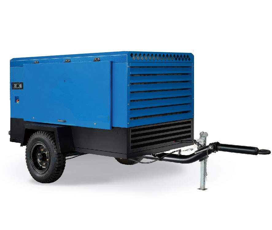 Compresor de aire diesel para aplicaciones en obras de construcción