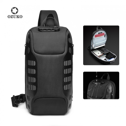 Ozuko 9339 Anti Theft Chest Bag Sling Bag for Riding