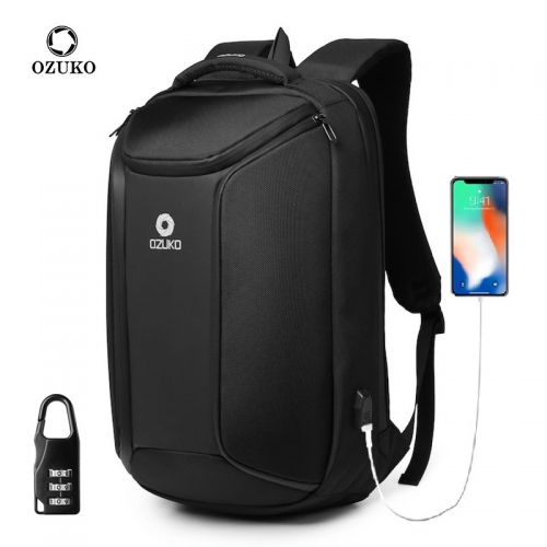 Ozuko 9318 Mochila Antirrobo Personalizadas Usb Japanese Wholesale School Bags Waterproof Boys Camera Anti Theft Backpack