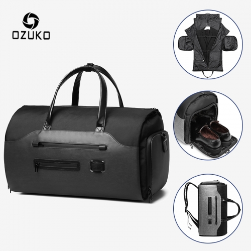 Ozuko 9288 Convertible Garment Travel Duffel Bag with Shoes Compartment & Wet Pocket（50L）