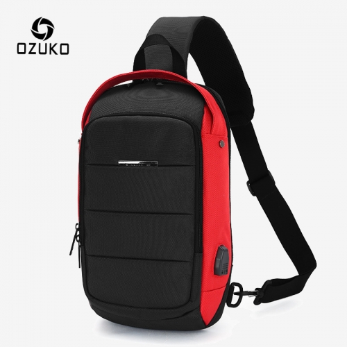 Ozuko 9068 Handphone Custom Sling Bag Luxury Nylon Men Shoulder Bag 2021 Fashion Designer Crossbody Bags 2021