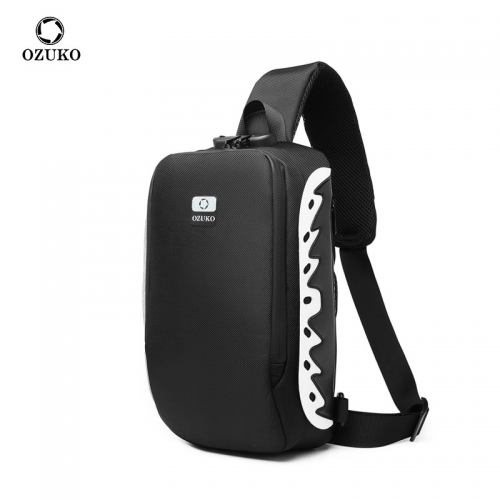 Ozuko 9281 Men Shoulder Bag Anti-theft Crossbody Male Messenger Bags Fashion Reflective Sling Bag