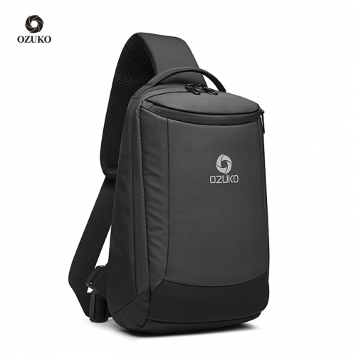 Ozuko 9078 USB Charging Sling Bag Water Repellent Crossbody Bag Male Large Capacity Shoulder Bag Short Trip Messengers Bags