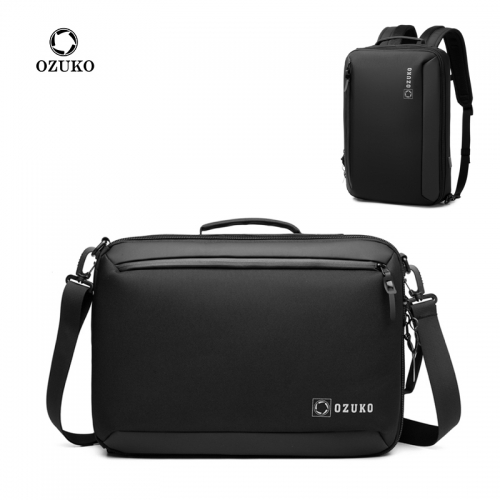 Ozuko 9490 Usb Waterproof Backpack Capacity Easy Carry Laptop Bag 15.6  Business Briefcase Men