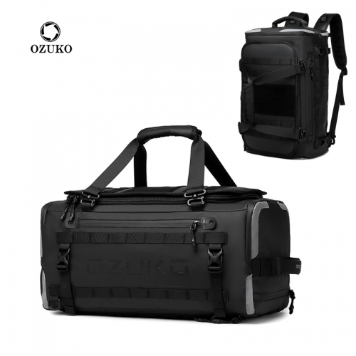 OZUKO 9641 45L Fashion Designer Weekender Duffel Bag Business Travel Luggage for Men Outdoor Hiking Sport Bag