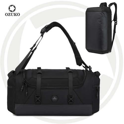 OZUKO 9747 75L Large Weekender Duffel Bag Travel Luggage for Men Outdoor Hiking Sport Bag Football Equipment Backpack Ball Bag