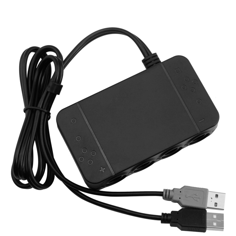 GC Controller Adapter For Switch/Wii u/PC with HOME Buttons(Black)