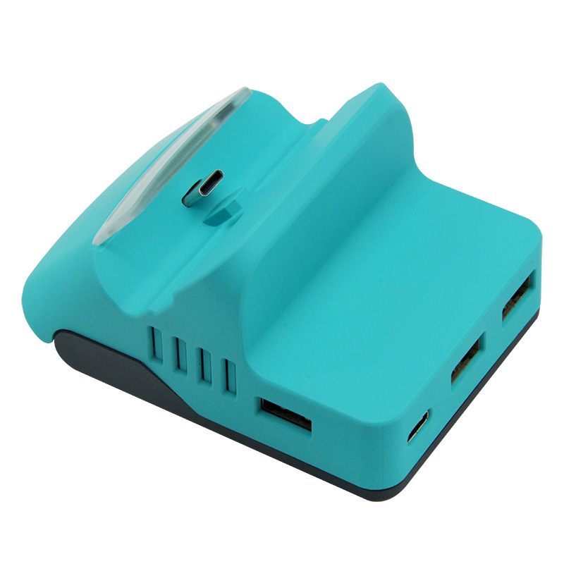Charging dock With 4 usb HUB for N-Switch /LITE（turquoise）