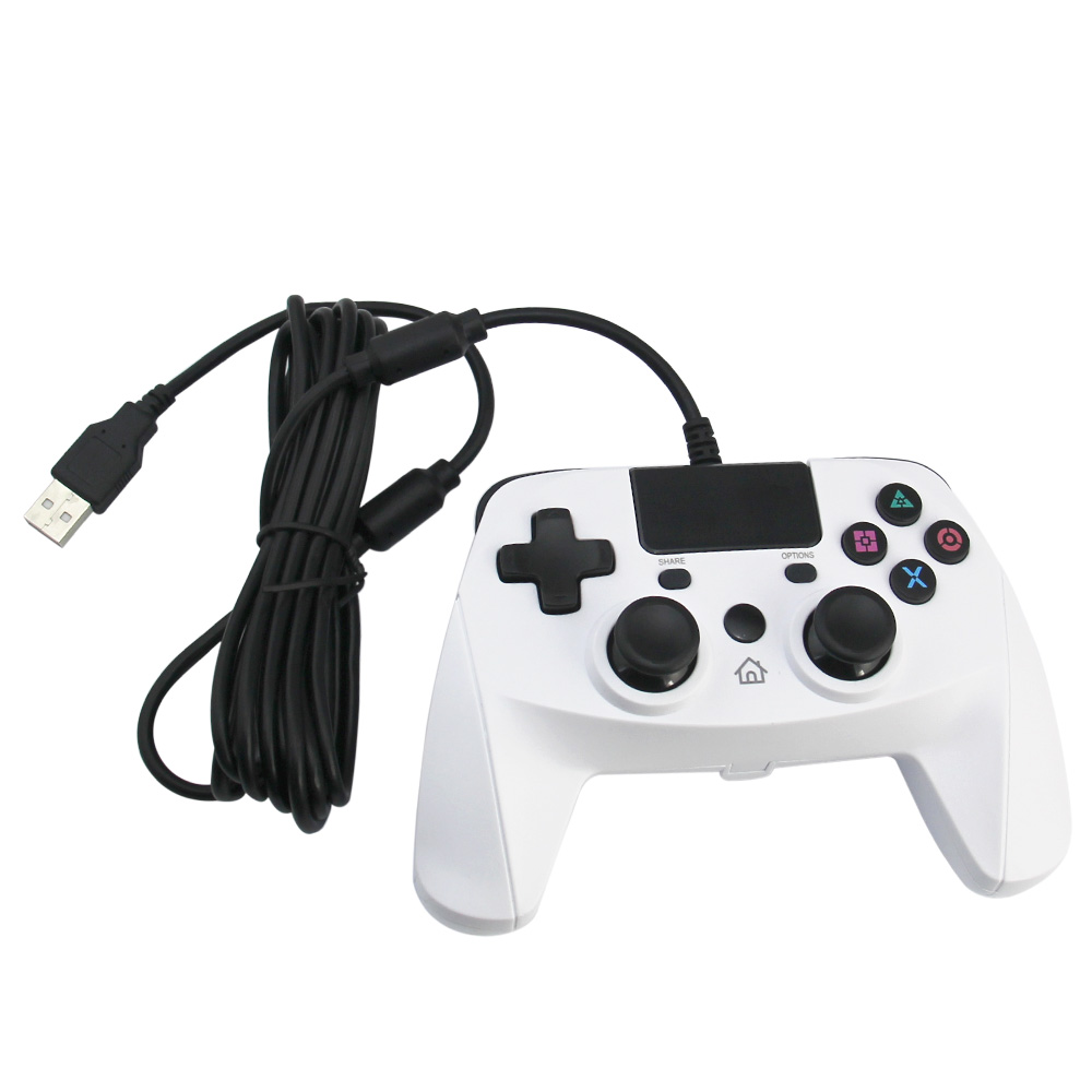 PS4/PS3/PC Wired Controller with Sensor Function（White）