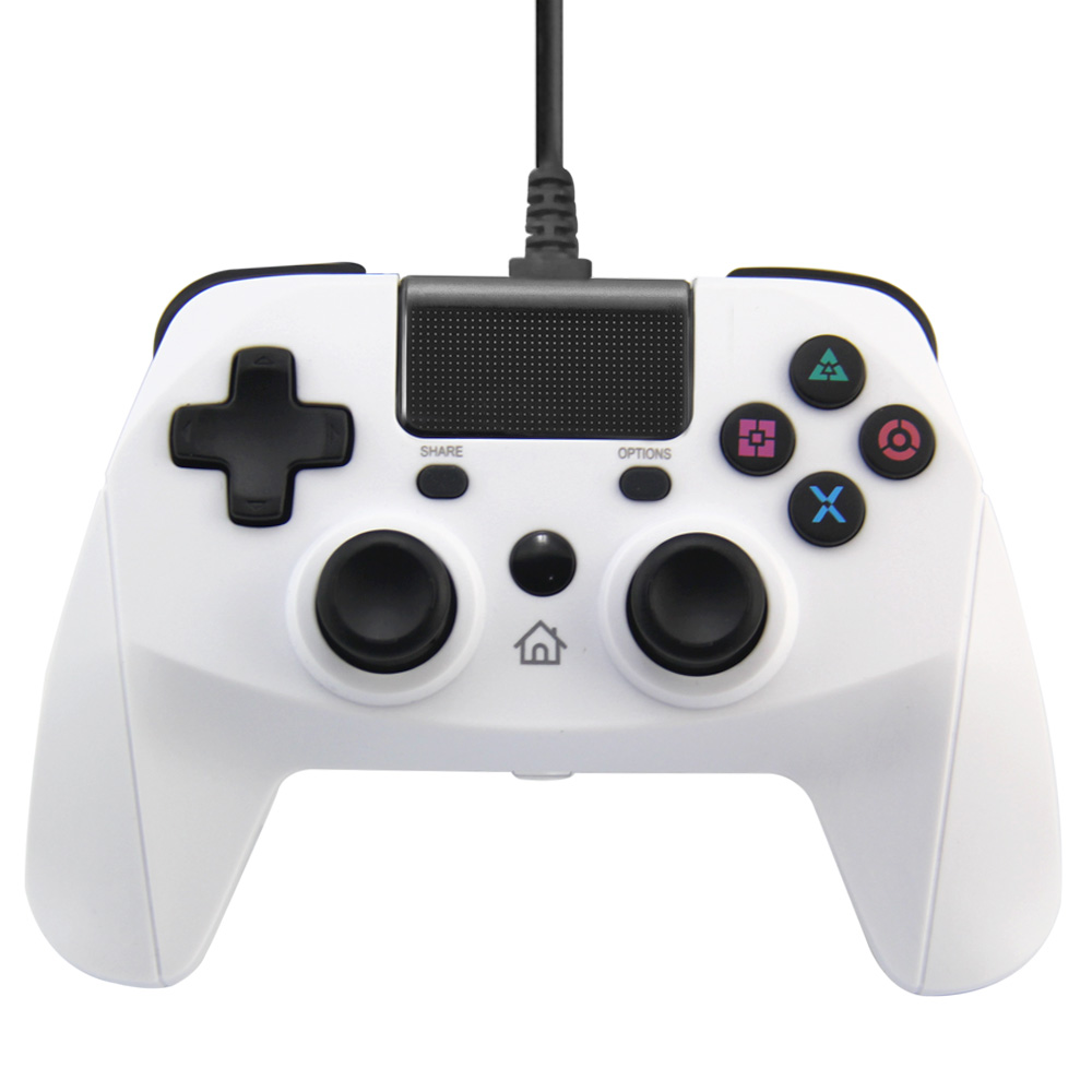 PS4/PS3/PC Wired Controller with Sensor Function（White）