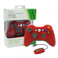 XBOX 360/PC 2.4G wireless controller neutral Packing（Red）