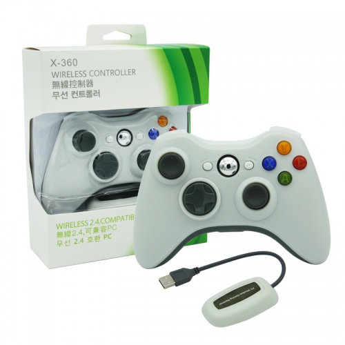 XBOX 360/PC 2.4G wireless controller neutral Packing（White）