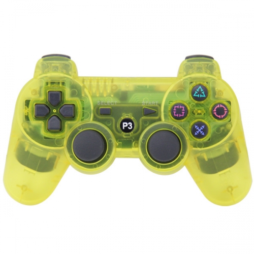 PS3 Wireless Joypad Crystal Yellow with pp bag