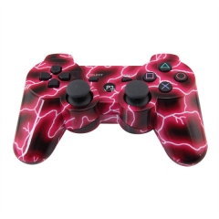 PS3 Wireless Controller with pp bag（Red lightning）