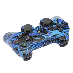 PS3 Wireless Controller with pp bag（Blue Graffiti）