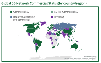 The latest status of global 5G development