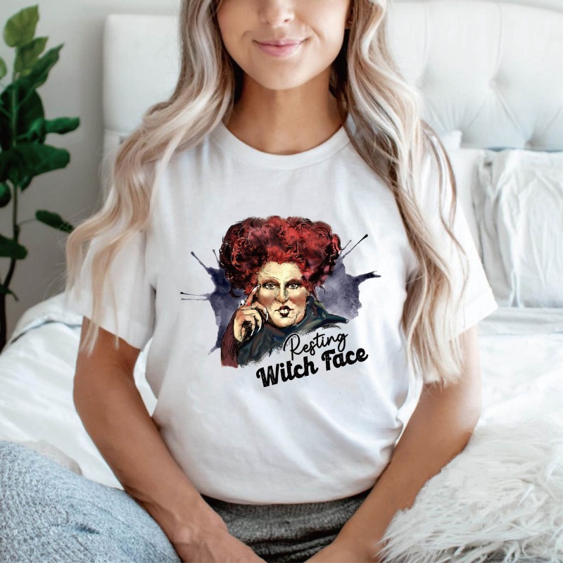 Resting Witch Face Full Color Screen Printing