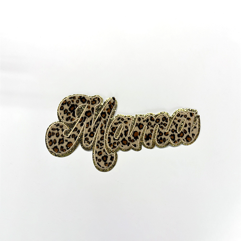 leopard pattern mama chenille Patches