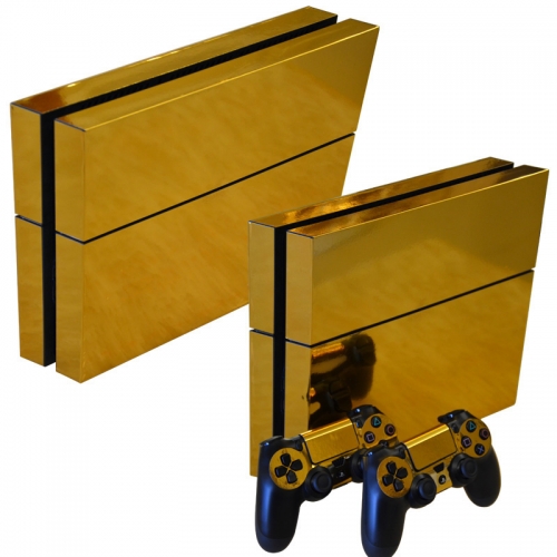 PS4 Vinyl Decal Protective Skin Sticker Gold glossy