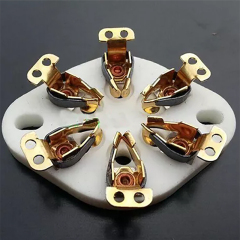 1PC Ceramic 6Pins Tube Socket For VT57 VT58 41 42 6C6 RK49 T21 WE310 Vacuum Tube Electron Tube GZC6-1-G