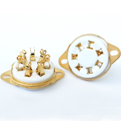 1PC 7Pins Ceramic Tube Socket GZC7-21-G For FU-25 1625 6A6 59 Vacuum Tube Amplifier