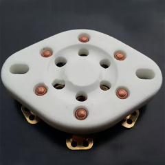 1PC Ceramic 6Pins Tube Socket For VT57 VT58 41 42 6C6 RK49 T21 WE310 Vacuum Tube Electron Tube GZC6-1-G