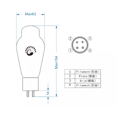 Vacuum tube HIFI DIY Psvane 300B-L UK 300B UK-300BL
