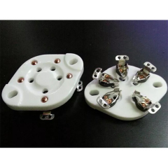 1PC 5pin Silver Plated Audio Vacuum Valve Tube socket for FD422 807 FU7