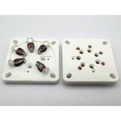 1PC 7Pin Tube Socket Base Chassis Mount Ceramic Vacuum Tube socket silver plated GZC7-5