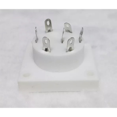 1PC silver plated TUS-P7 7pin P7A ceramic Vacuum tube socket for E2d C3b C3d Ec Ed E2b