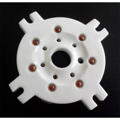 1PC Silver Plated 7pin ceramic Vacuum tube socket for 6C33 FU29 FU19 FU32 FU30